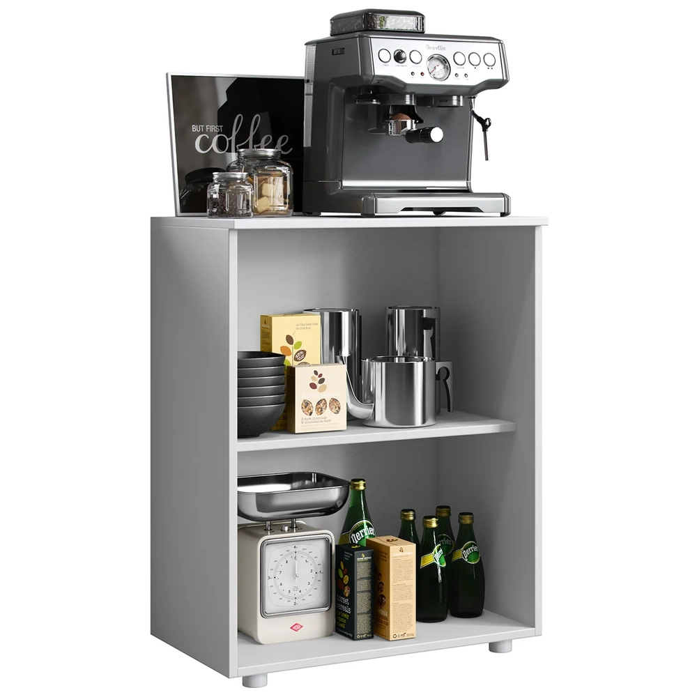 Balcão de Cozinha Com Tampo 61cm 2 Portas Cesare Branco A15 - Mpozenato