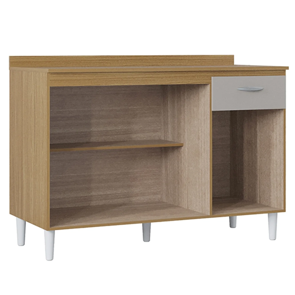 Balcão de Cozinha Com Tampo 120cm Classic Damasco/Off Z46 - Mpozenato