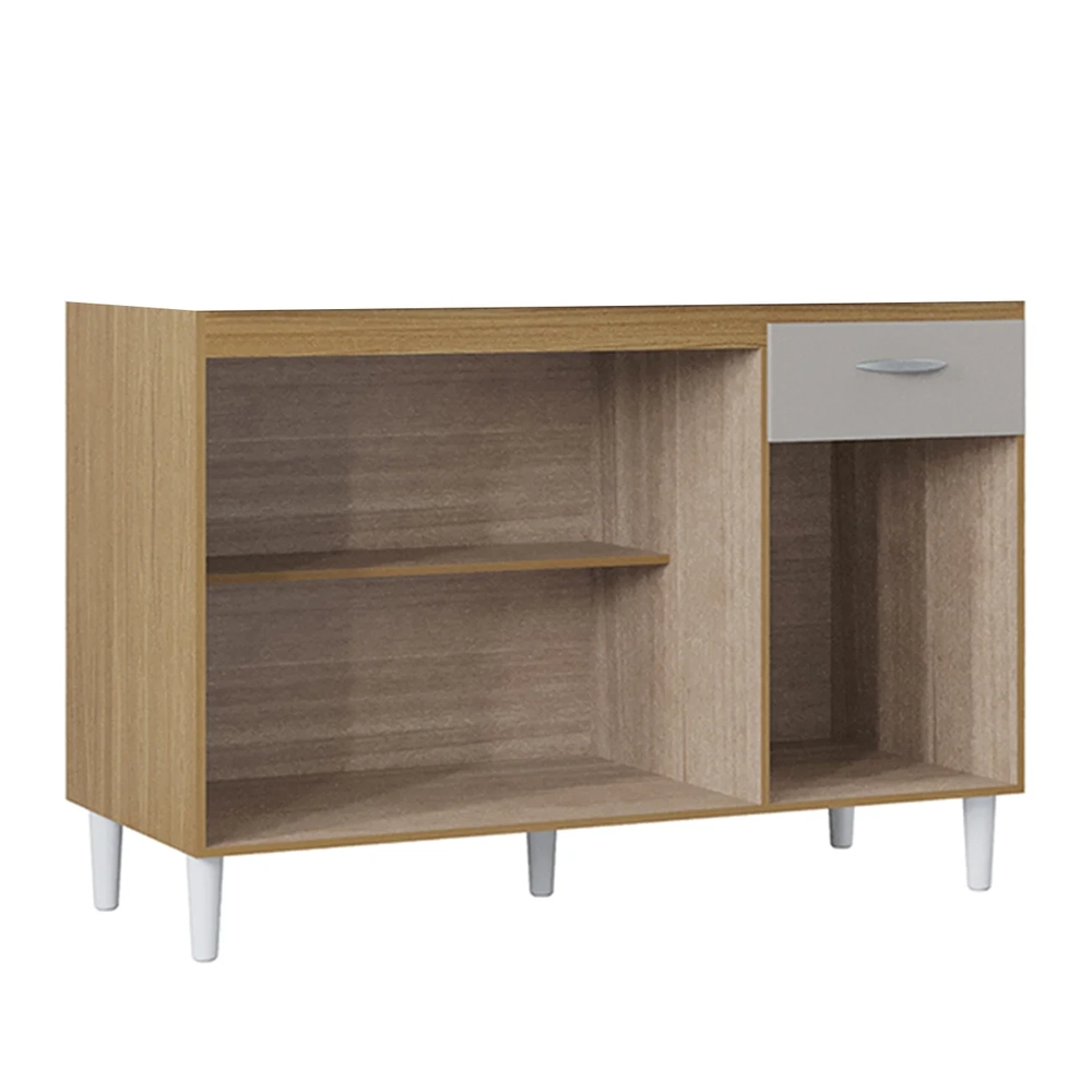 Balcão de Cozinha Para Pia 120cm Classic Damasco/Off Z46 - Mpozenato