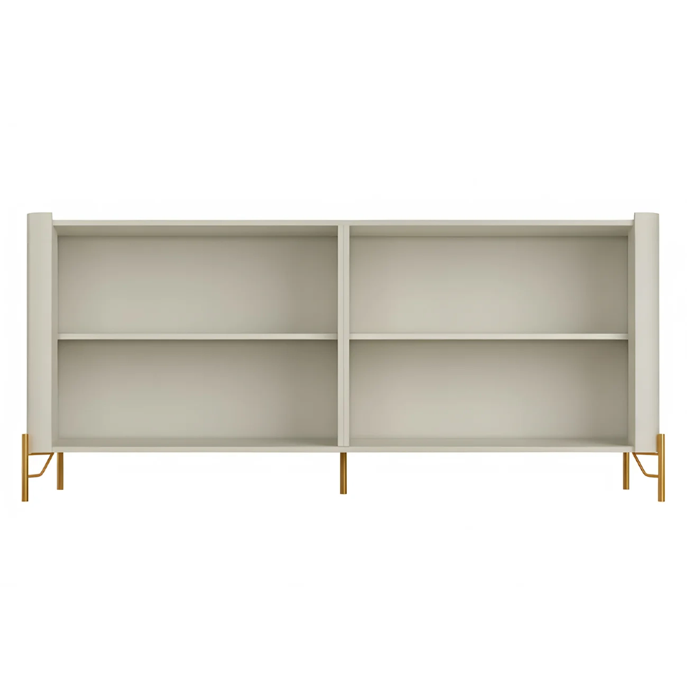 Buffet Aparador 180cm 4 Portas Lisas Blen Luna/Dourado I06 - Mpozenato