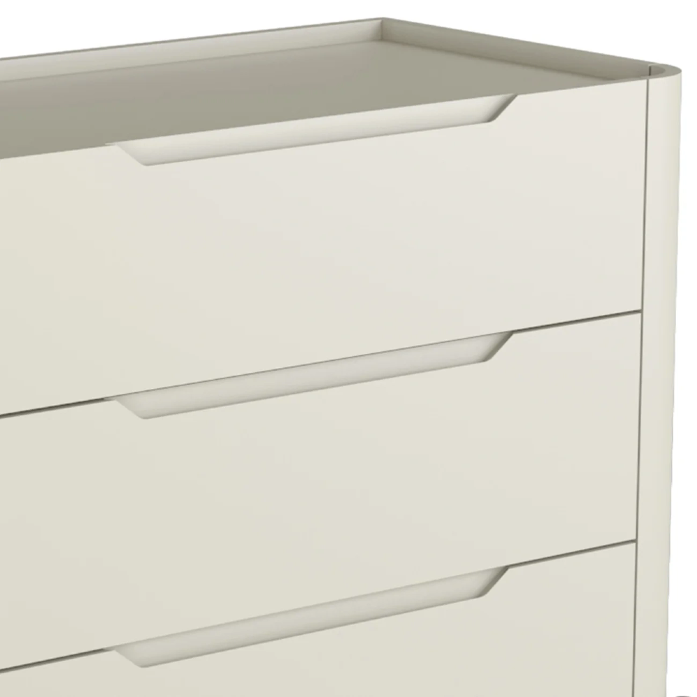 Cômoda Quarto 97cm Solteiro 3 Gavetas Becca Luna/Dourado I06 - Mpozenato