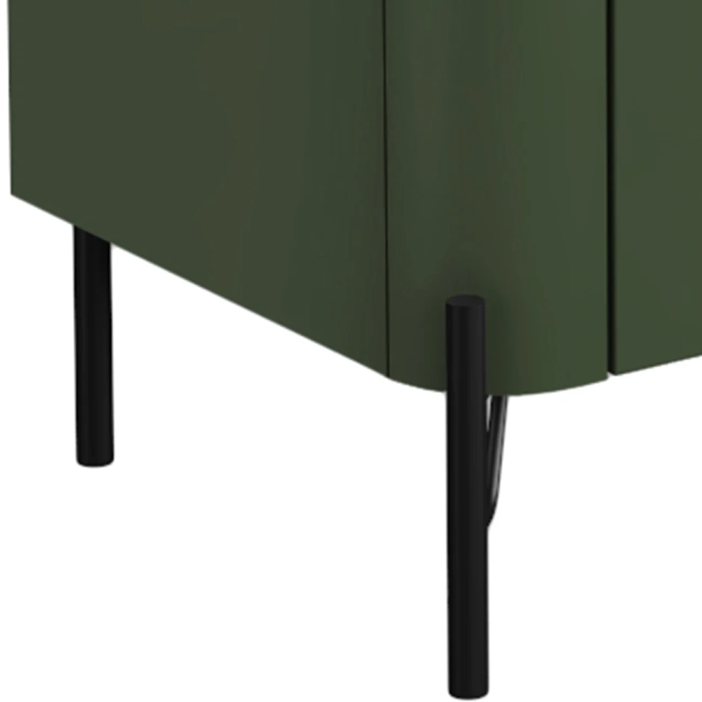 Buffet Aparador 180cm 4 Portas Lisas Blen Musgo/Preto I06 - Mpozenato