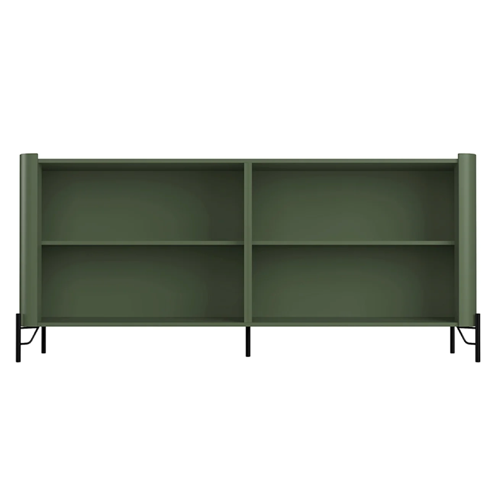 Buffet Aparador 180cm 4 Portas Lisas Blen Musgo/Preto I06 - Mpozenato