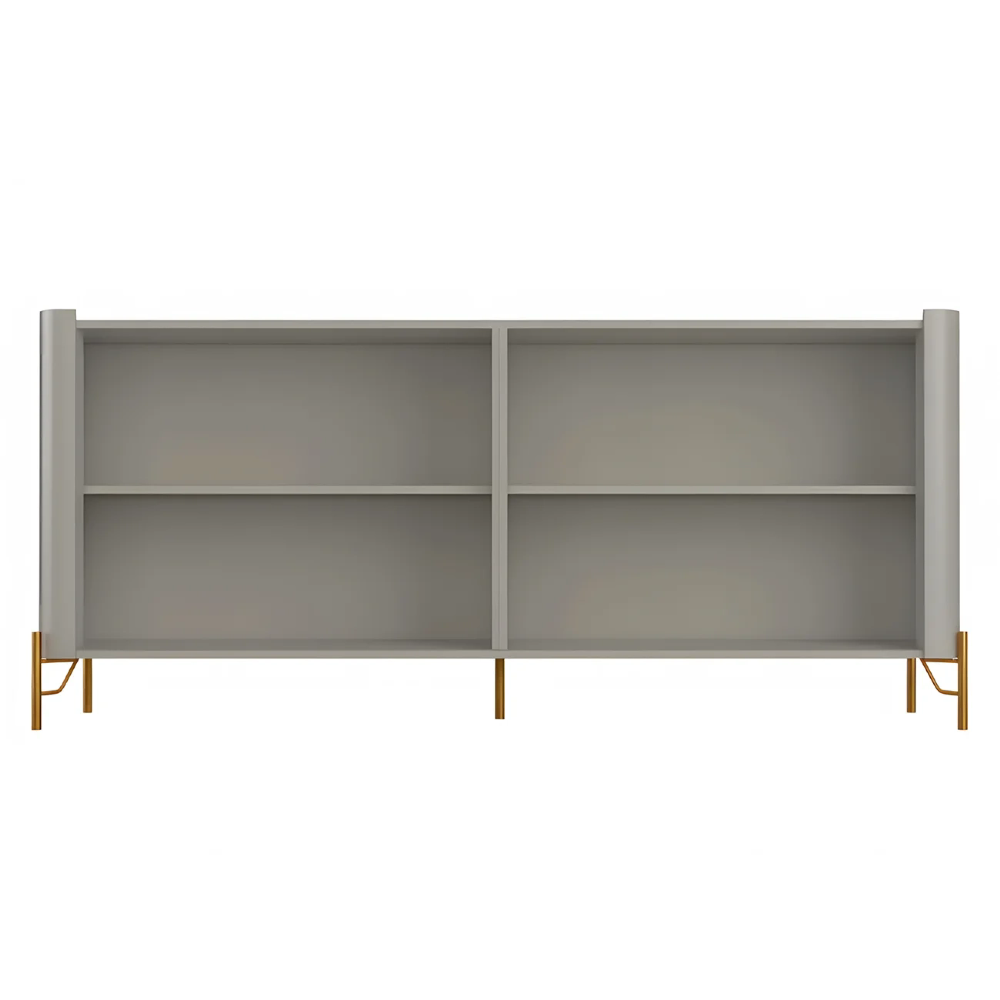 Buffet Aparador 180cm 4 Portas Brise Blen Grigio/Dourado I06 - Mpozenato
