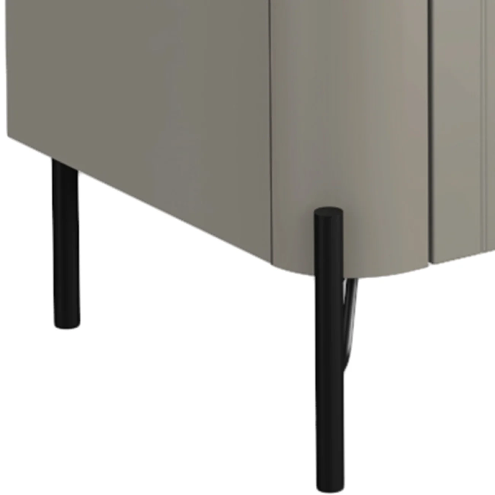Buffet Aparador 180cm 4 Portas Brise Blen Grigio/Preto I06 - Mpozenato
