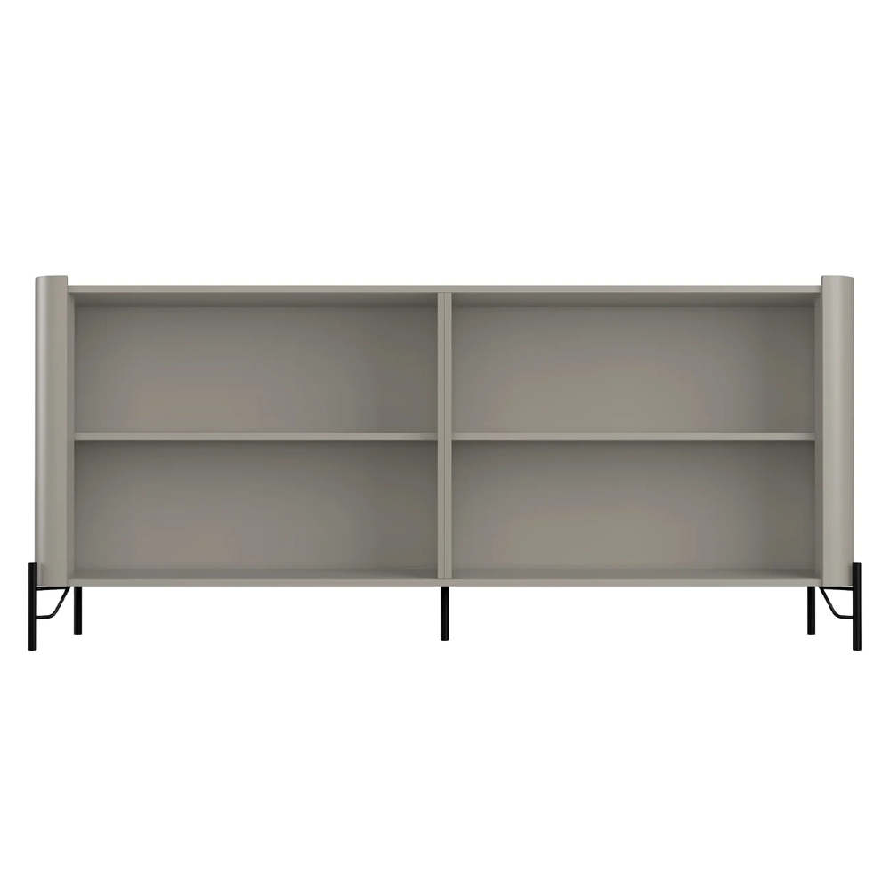 Buffet Aparador 180cm 4 Portas Brise Blen Grigio/Preto I06 - Mpozenato