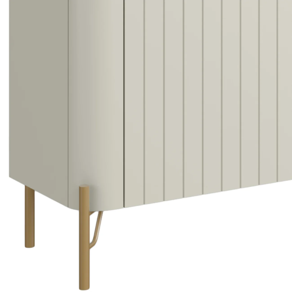 Rack TV 85 Pol 260cm 4 Portas Brise Blen Luna/Dourado I06 - Mpozenato