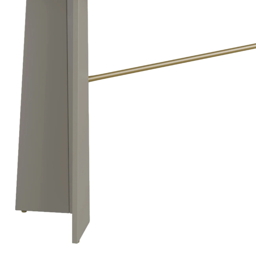 Aparador Sala de Estar Buffet 136cm Blen Grigio/Dourado I06 - Mpozenato