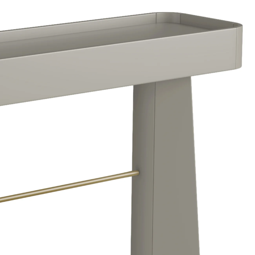 Aparador Sala de Estar Buffet 136cm Blen Grigio/Dourado I06 - Mpozenato