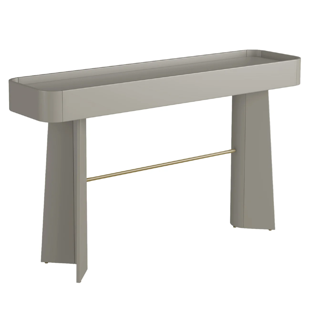 Aparador Sala de Estar Buffet 136cm Blen Grigio/Dourado I06 - Mpozenato