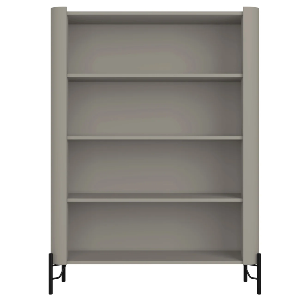 Armário de Cozinha Cristaleira 99cm Blen Grigio/Preto I06 - Mpozenato