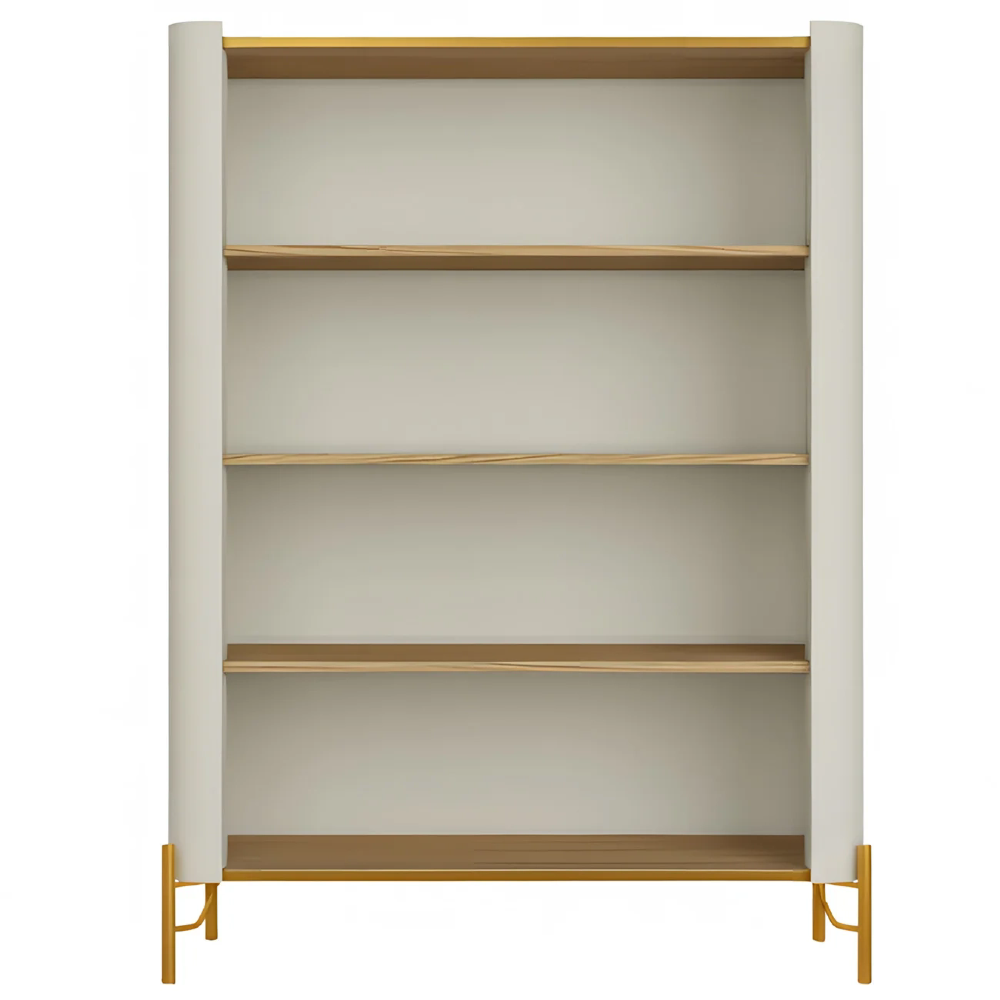 Armário de Cozinha Cristaleira 99cm Blen Louro/Luna/Dourado I06 - Mpozenato