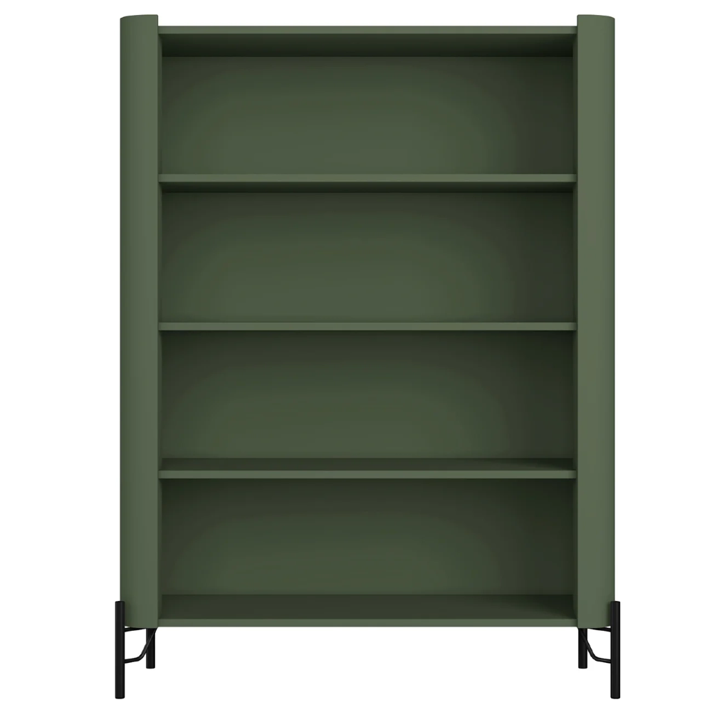 Armário de Cozinha Cristaleira 99cm Blen Musgo/Preto I06 - Mpozenato