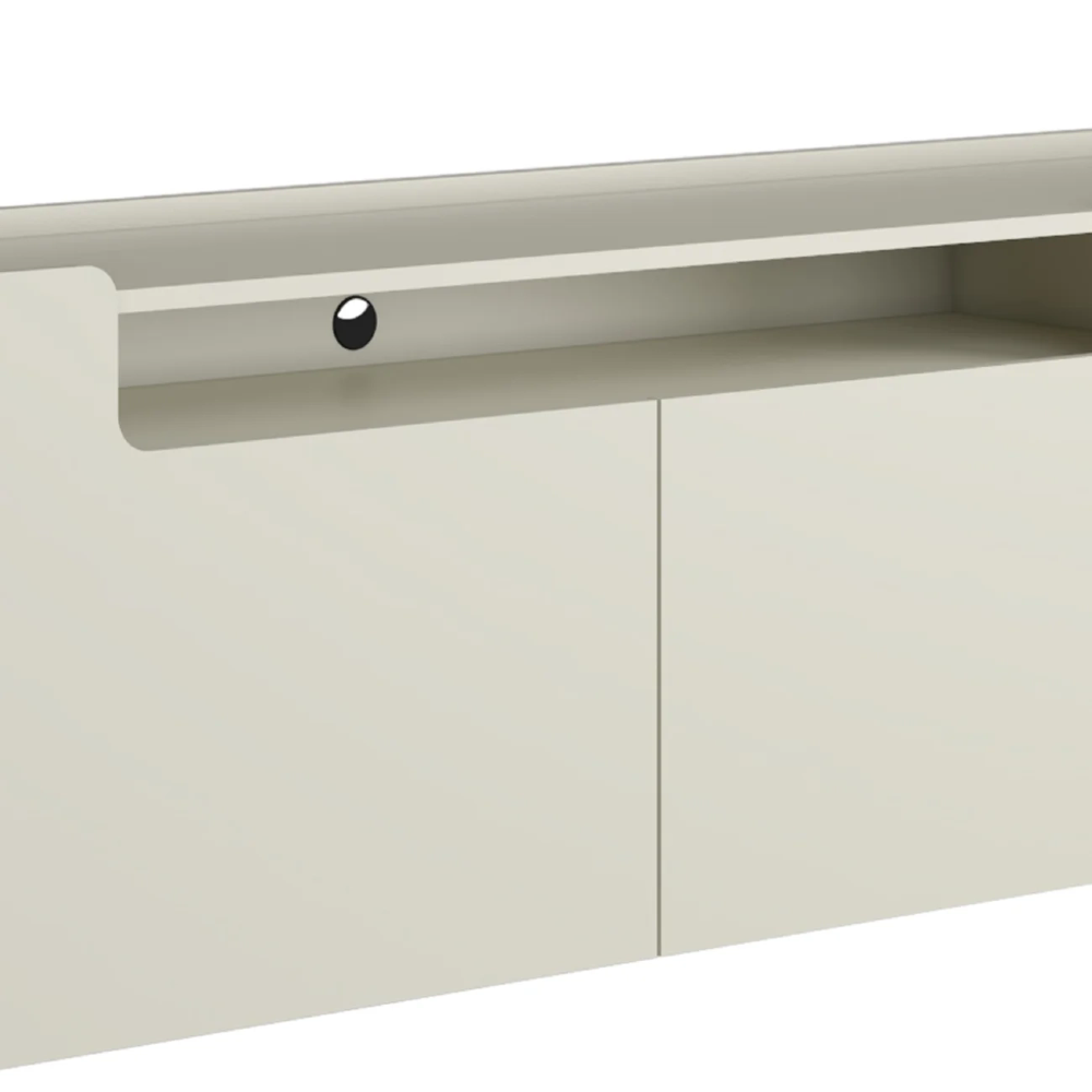 Rack TV 85 Pol 260cm 4 Portas Lisas Blen Luna/Dourado I06 - Mpozenato