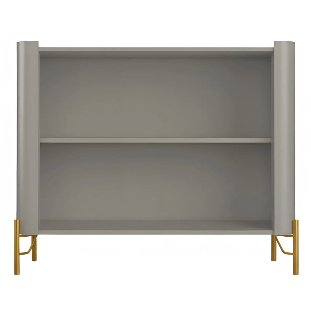 Buffet Aparador 99cm 2 Portas Lisas Blen Grigio/Dourado I06 - Mpozenato