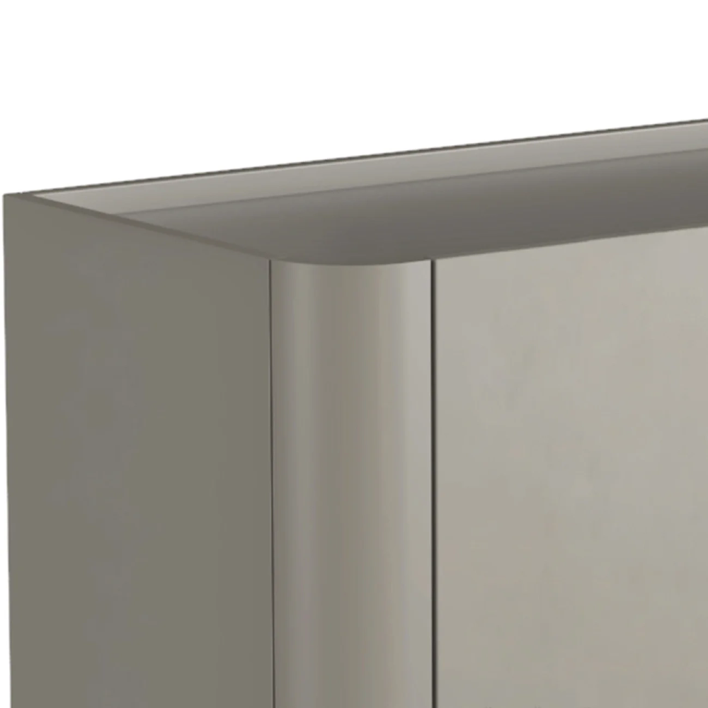 Buffet Aparador 99cm 2 Portas Lisas Blen Grigio/Dourado I06 - Mpozenato