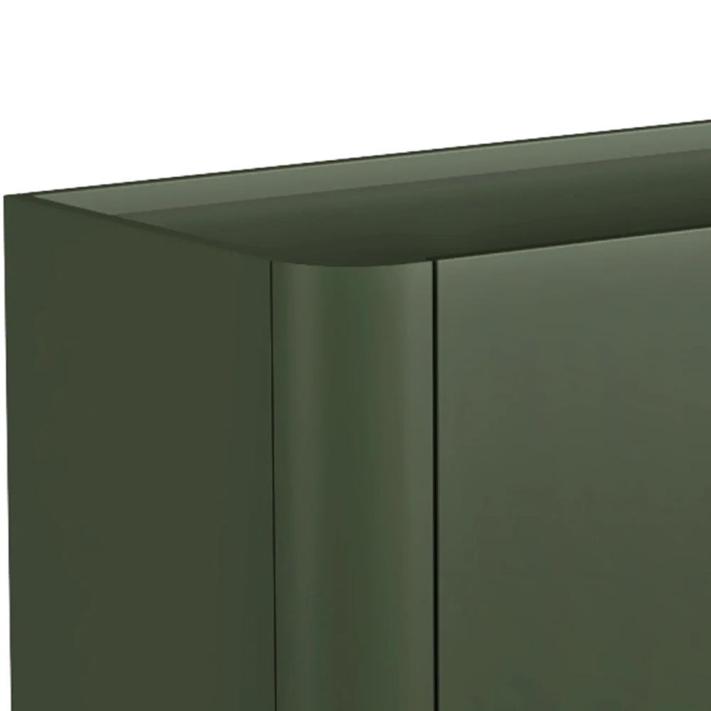 Buffet Aparador 180cm 4 Portas Lisas Blen Musgo/Dourado I06 - Mpozenato