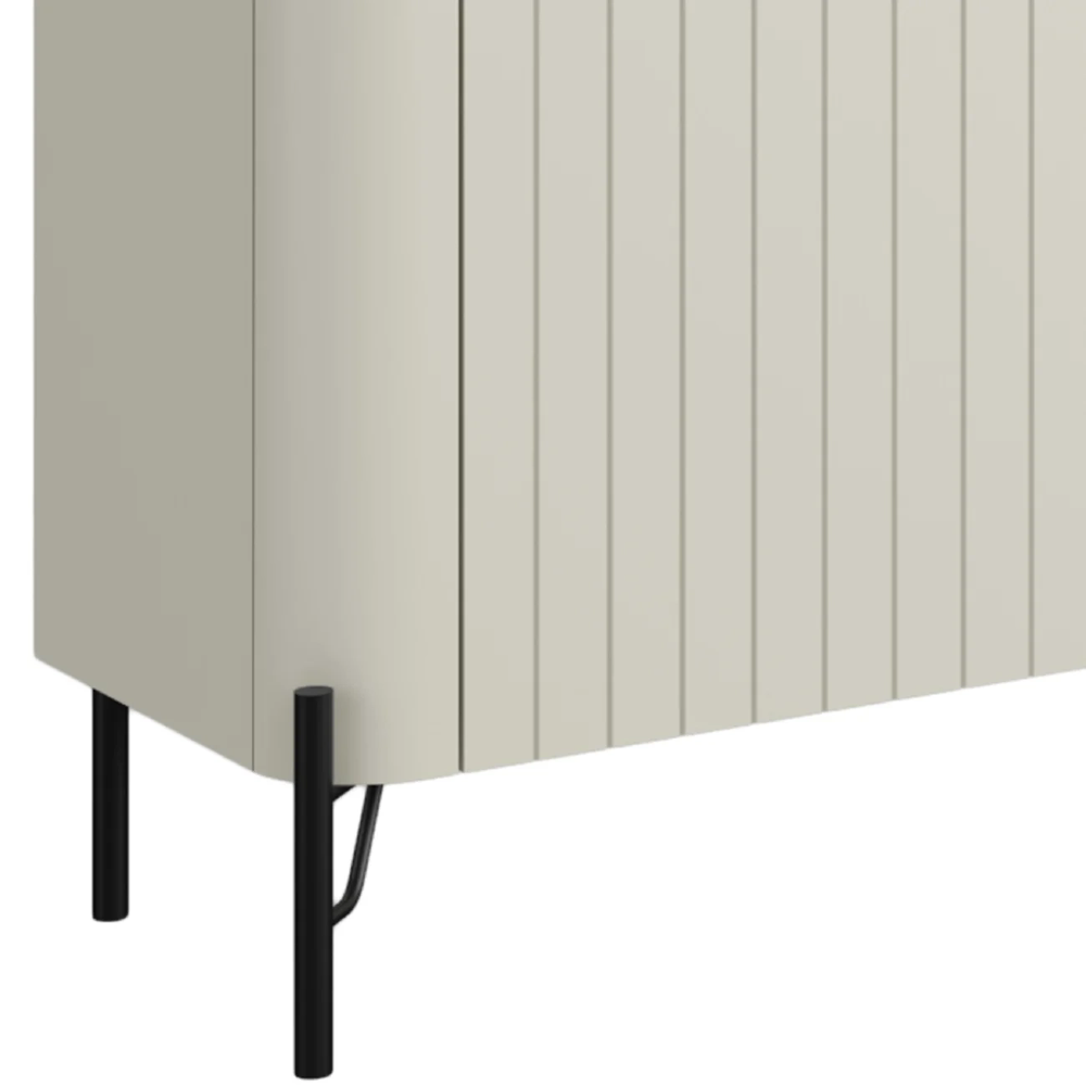 Rack TV 85 Pol 260cm 4 Portas Brise Blen Luna/Preto I06 - Mpozenato