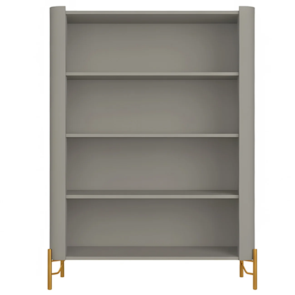 Armário de Cozinha Cristaleira 99cm Blen Grigio/Dourado I06 - Mpozenato