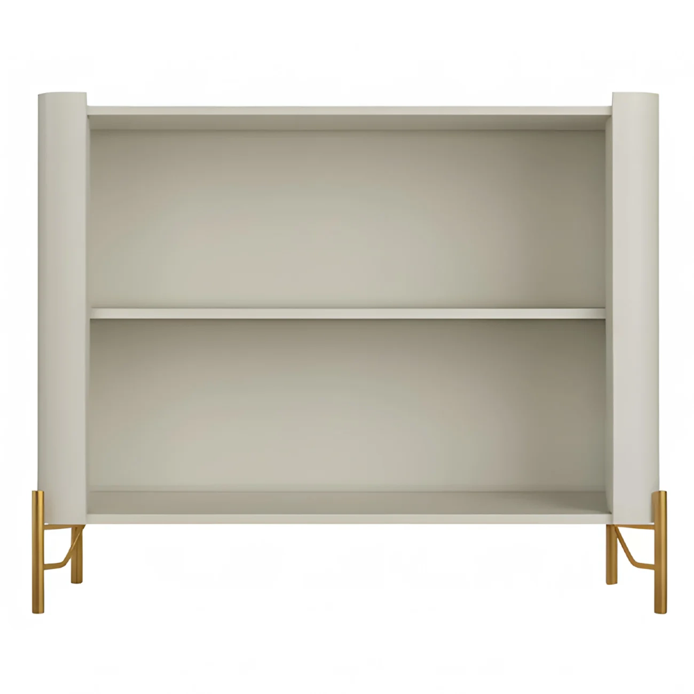 Buffet Aparador 99cm 2 Portas Lisas Blen Luna/Dourado I06 - Mpozenato