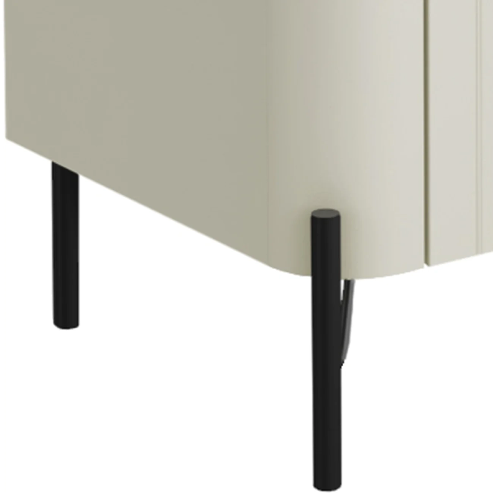 Buffet Aparador 180cm 4 Portas Brise Blen Louro/Luna/Preto I06 - Mpozenato