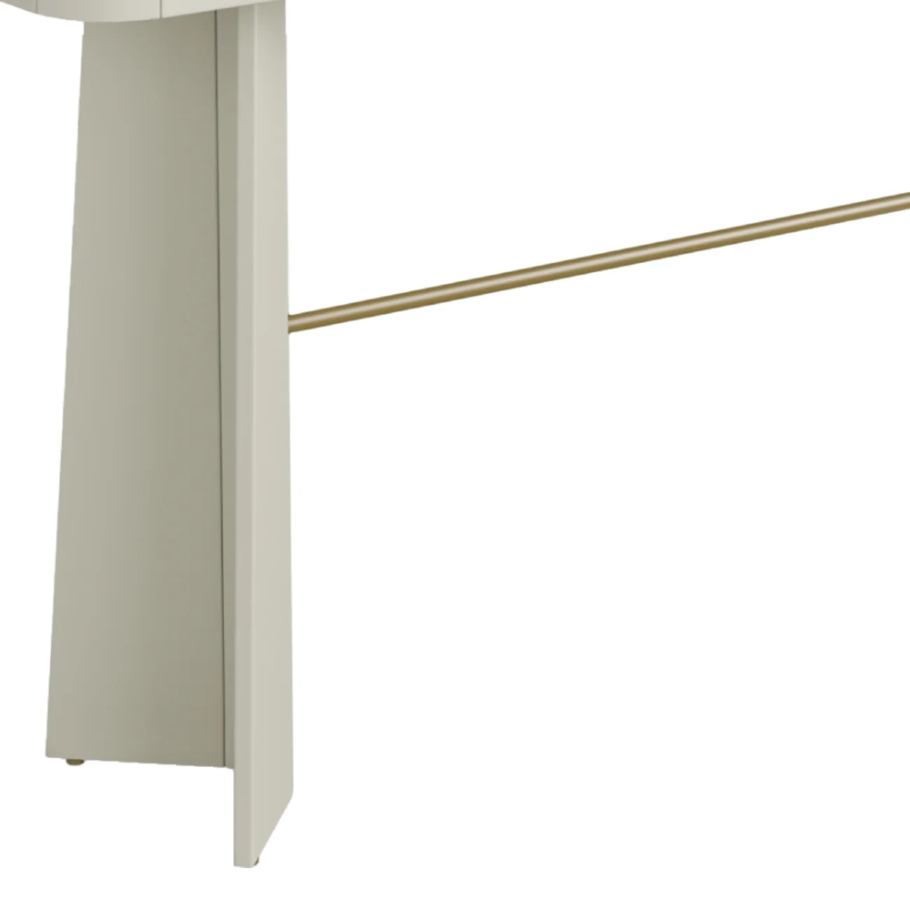 Aparador Sala de Estar Buffet 136cm Blen Luna/Dourado I06 - Mpozenato