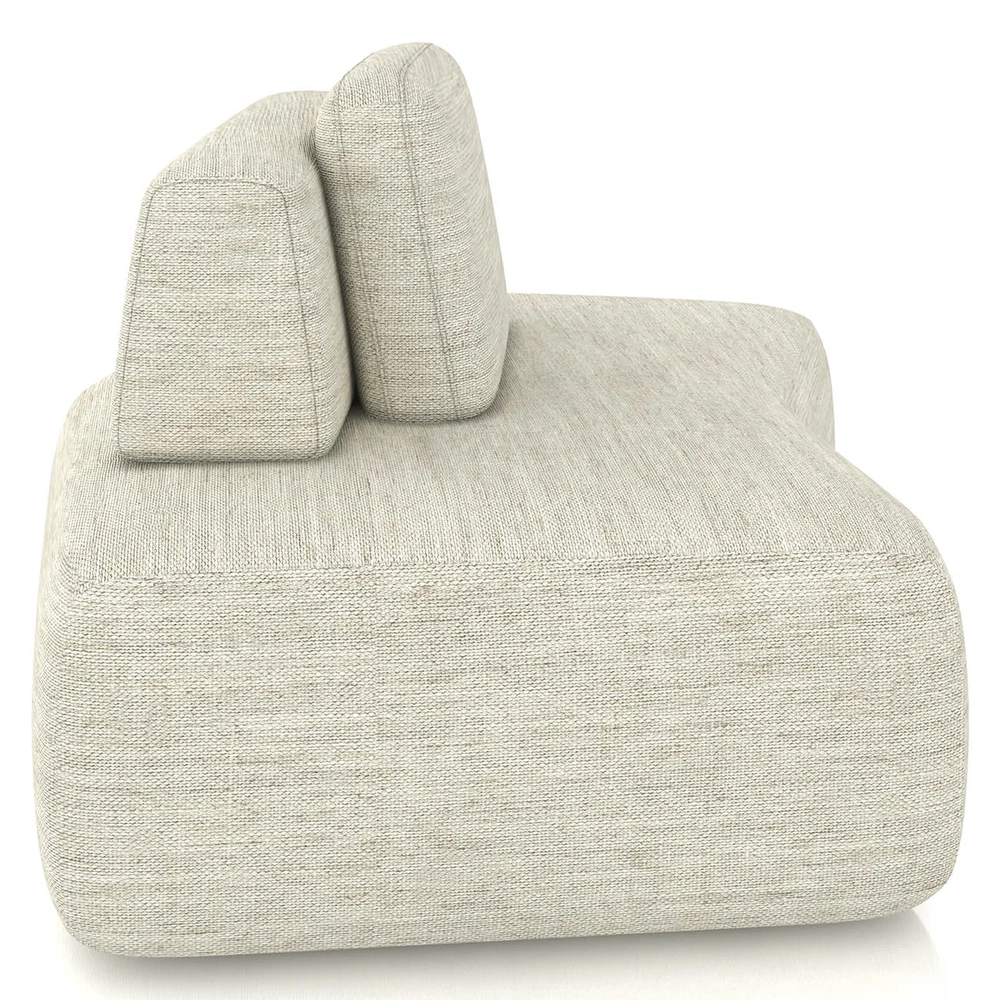 Sofá Modular 174cm Living Sala de Estar Moby Linho Cru Z08 - Mpozenato