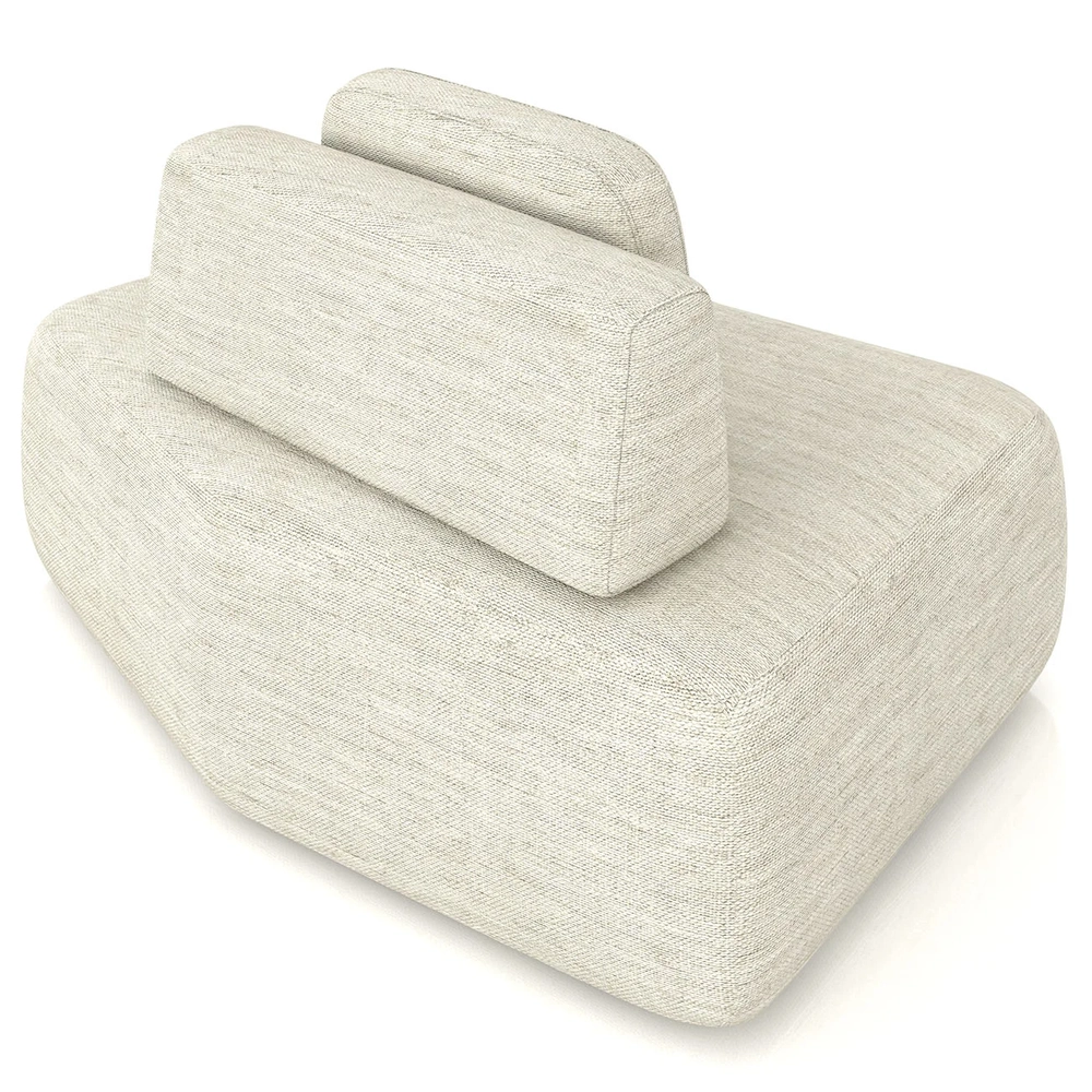 Sofá Modular 174cm Living Sala de Estar Moby Linho Cru Z08 - Mpozenato