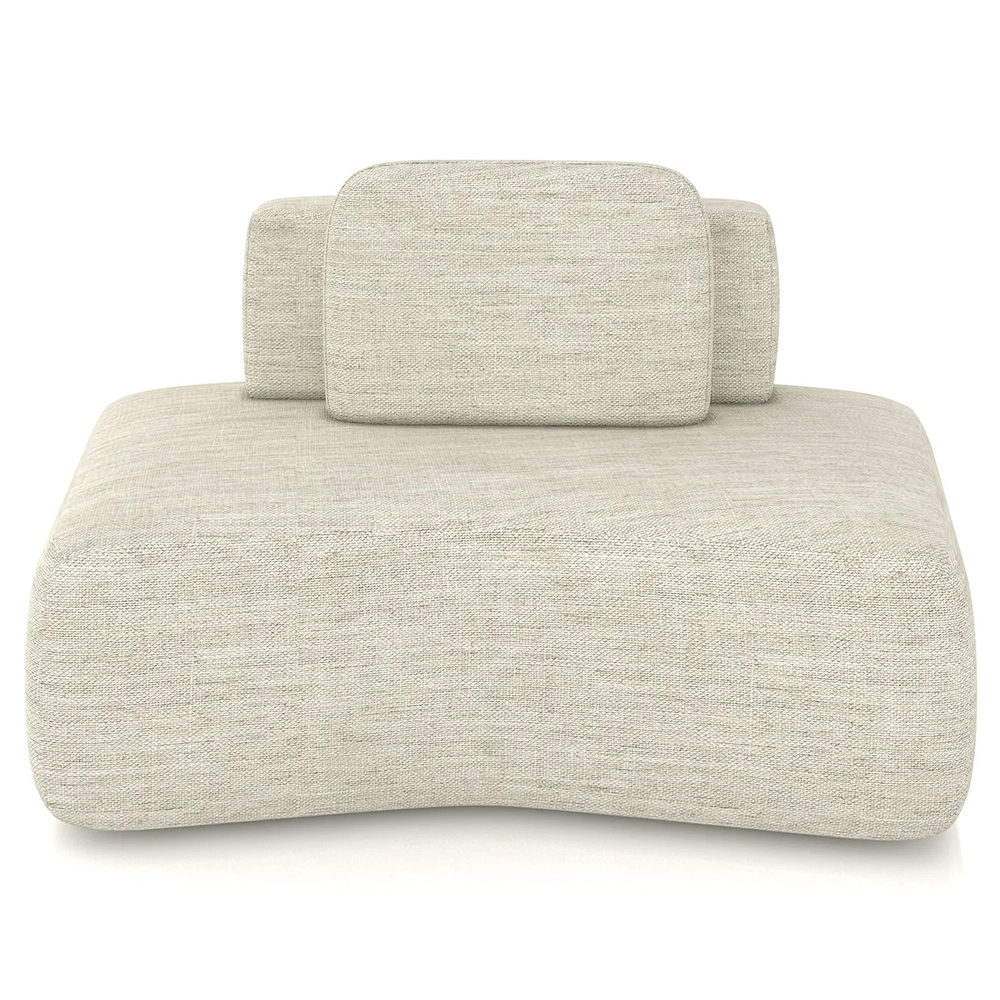 Sofá Modular 174cm Living Sala de Estar Moby Linho Cru Z08 - Mpozenato