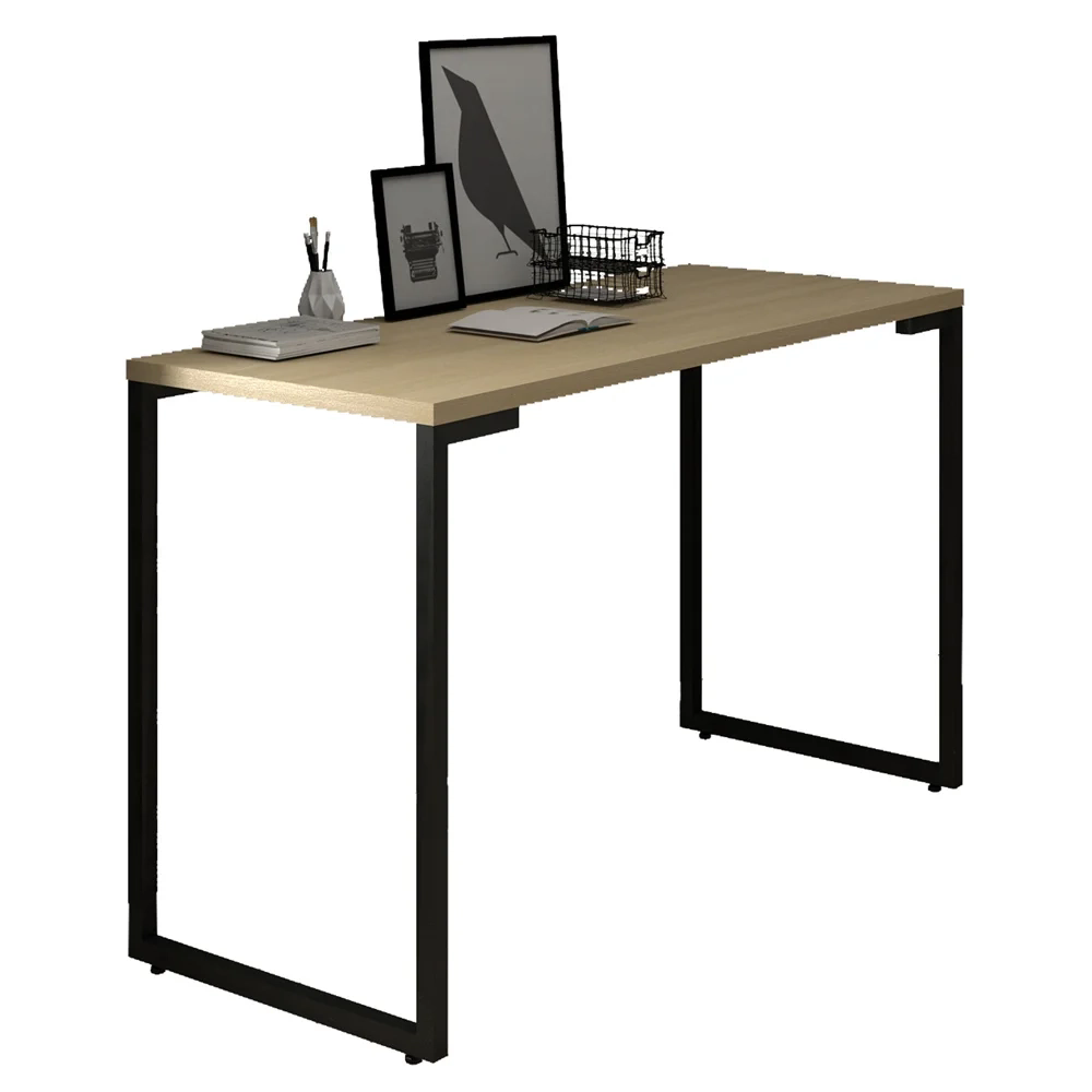 Mesa Escritório 120cm Estilo Industrial New Port F02 Nature - Mpozenato
