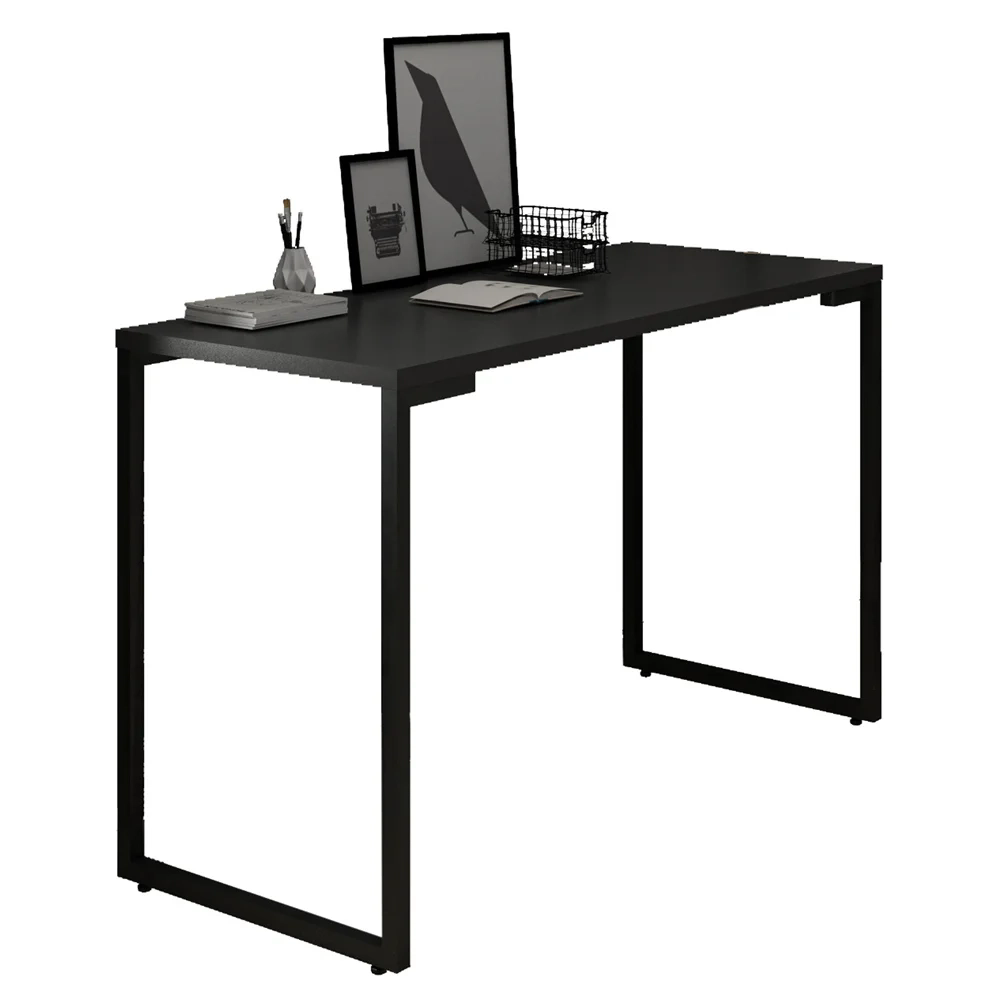 Mesa Escritório 120cm Estilo Industrial New Port  Z34 Preto - Mpozenato