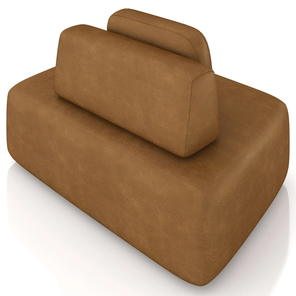 Sofá Modular 140cm Living Sala de Estar Moby Sintético Caramelo Z08 - Mpozenato