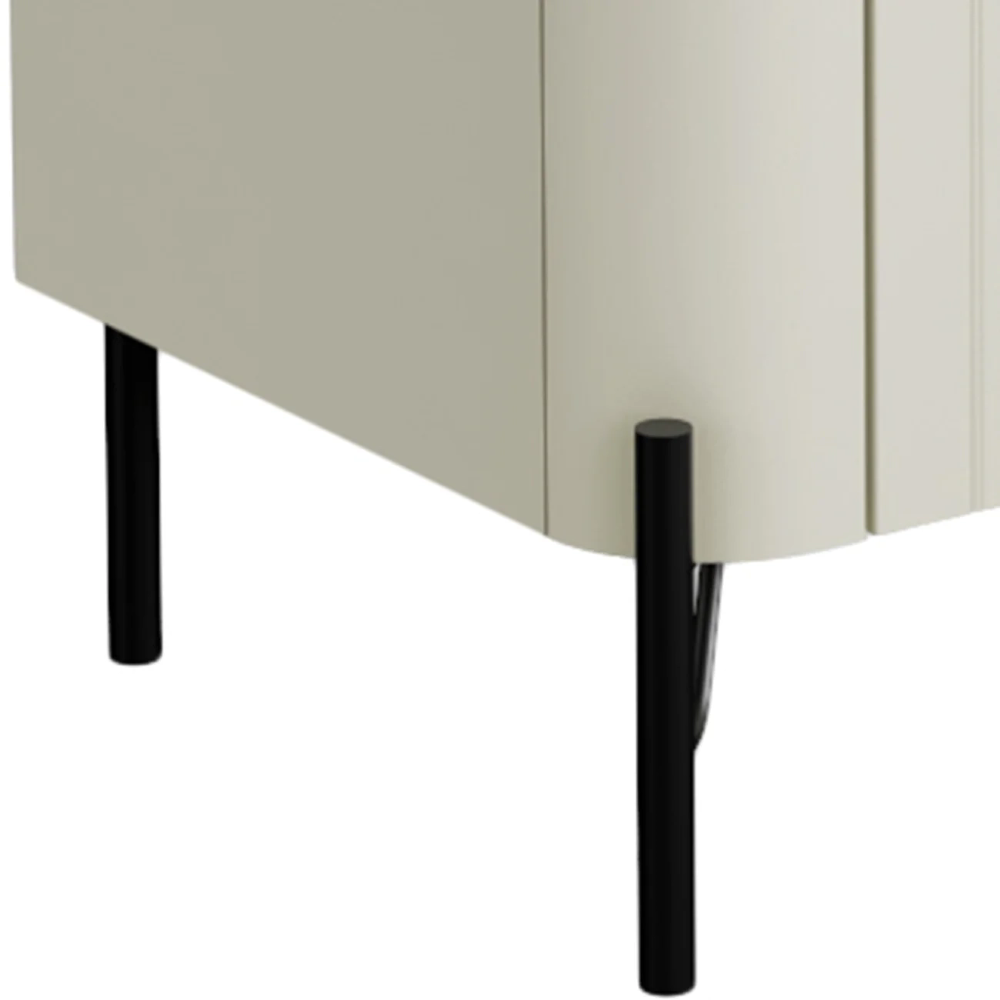 Buffet Aparador 99cm 2 Portas Brise Blen Luna/Preto I06 - Mpozenato