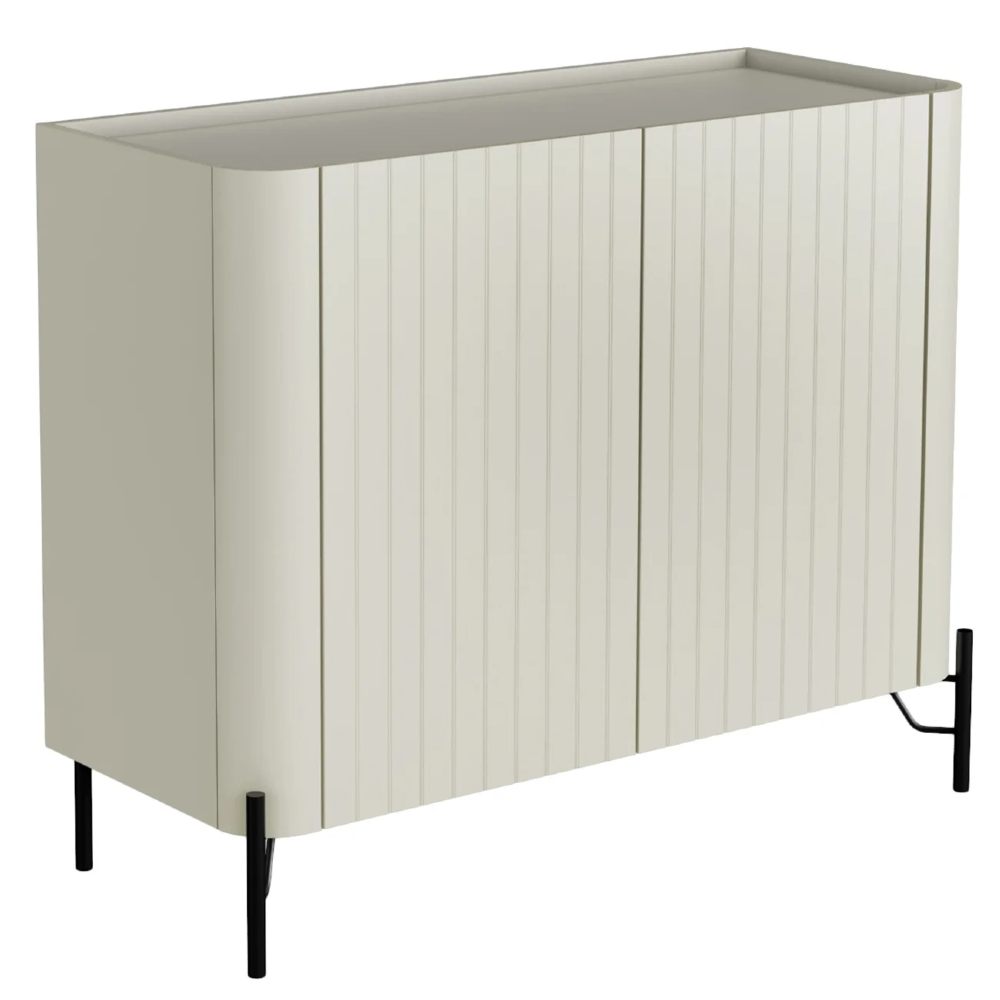 Buffet Aparador 99cm 2 Portas Brise Blen Luna/Preto I06 - Mpozenato