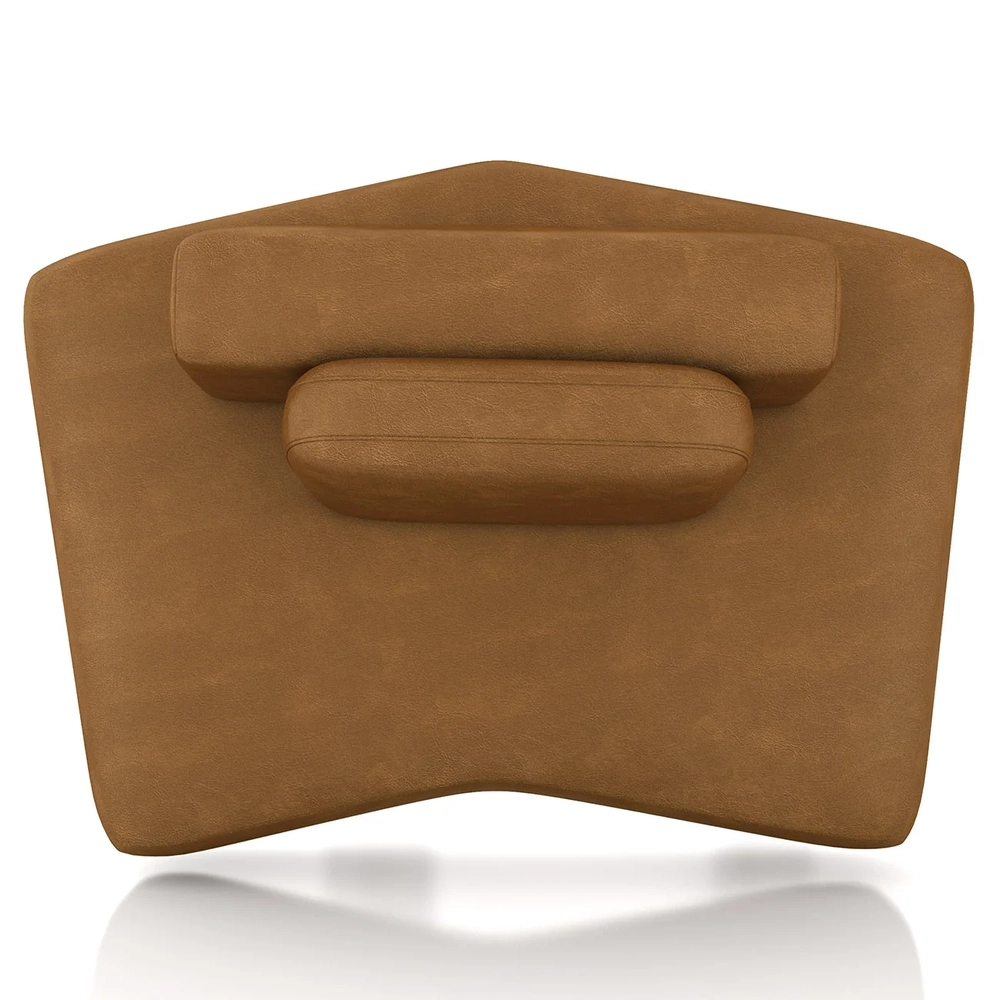 Sofá Modular 174cm Living Sala de Estar Moby Sintético Caramelo Z08 - Mpozenato