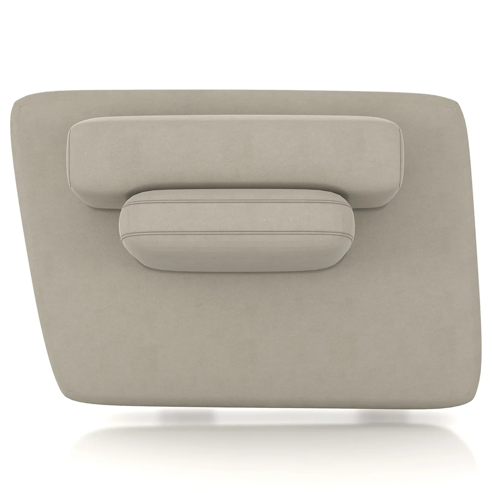 Sofá Modular 140cm Living Sala de Estar Moby Veludo Bege Z08 - Mpozenato