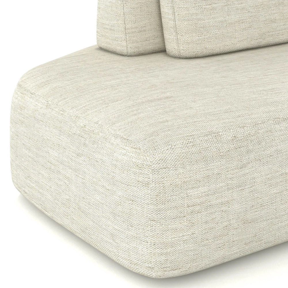 Sofá Ilha Com Chaise 589cm Living Moby Linho Cru Z08 - Mpozenato