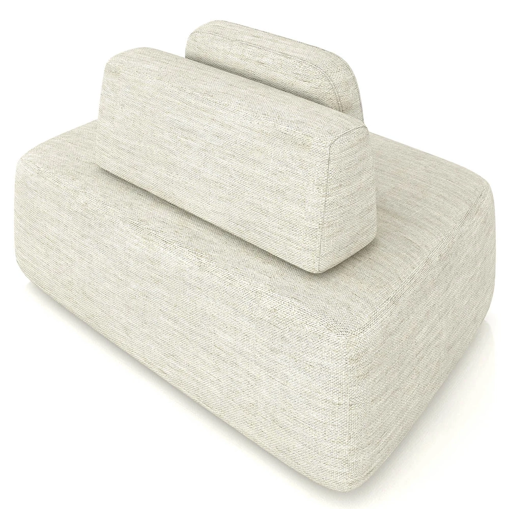 Sofá Modular 140cm Living Sala de Estar Moby Linho Cru Z08 - Mpozenato