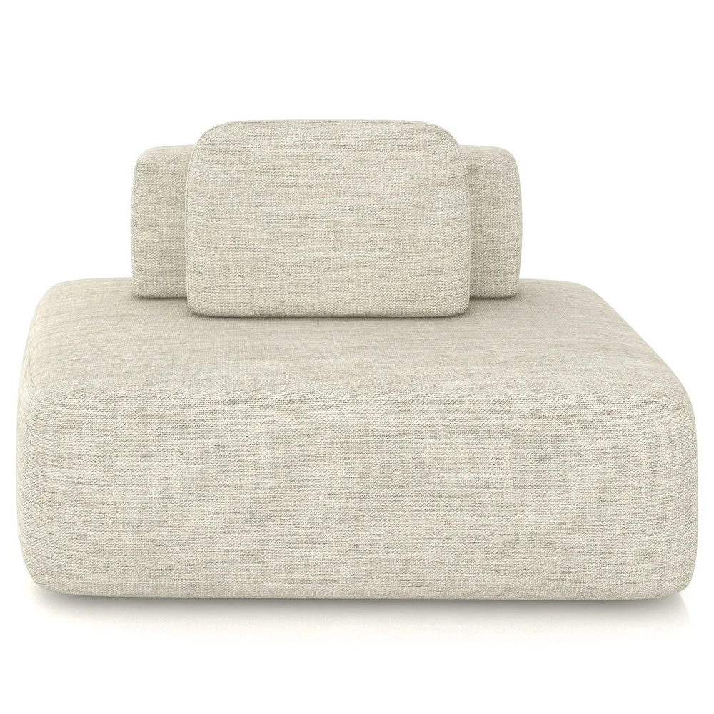 Sofá Modular 140cm Living Sala de Estar Moby Linho Cru Z08 - Mpozenato