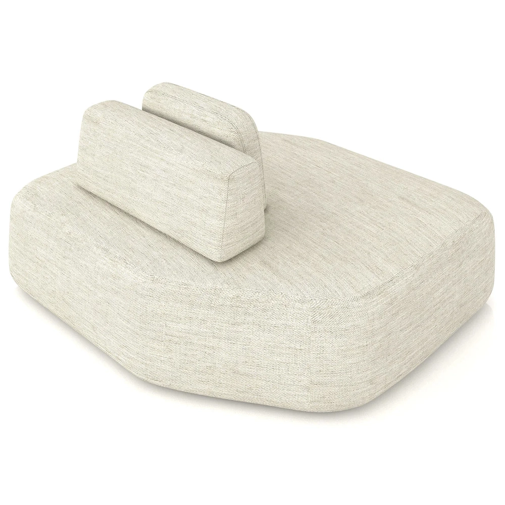 Sofá Chaise Modular 135cm Sala de Estar Moby Linho Cru Z08 - Mpozenato