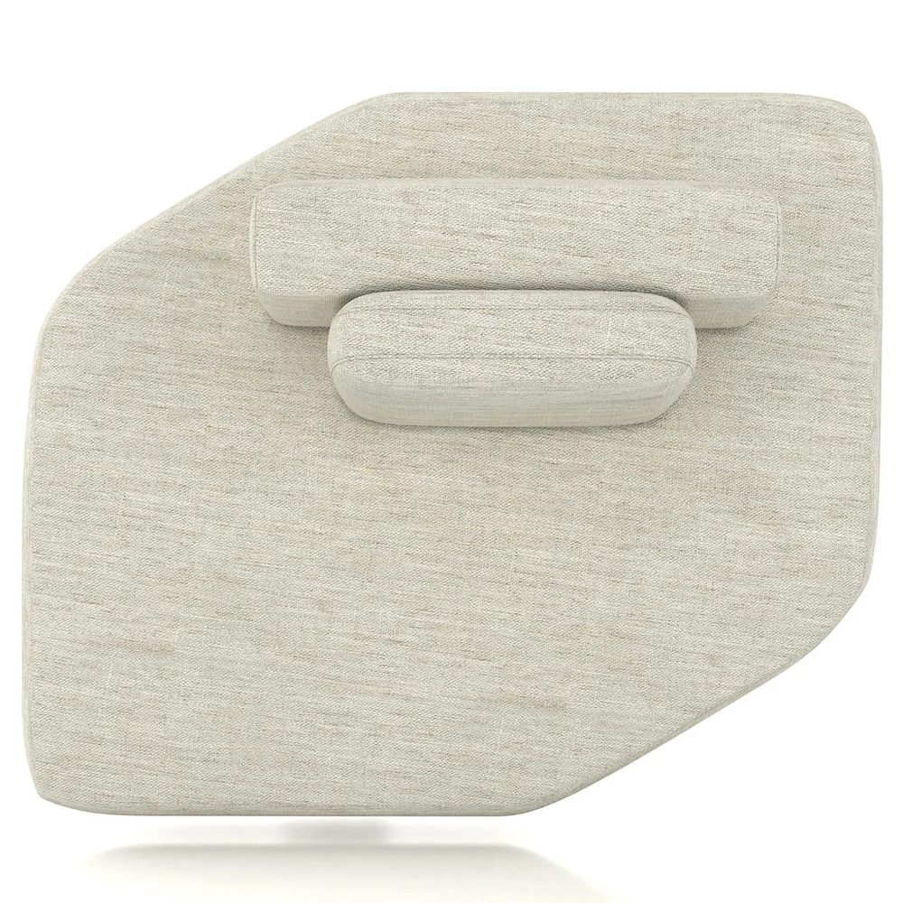 Sofá Chaise Modular 135cm Sala de Estar Moby Linho Cru Z08 - Mpozenato