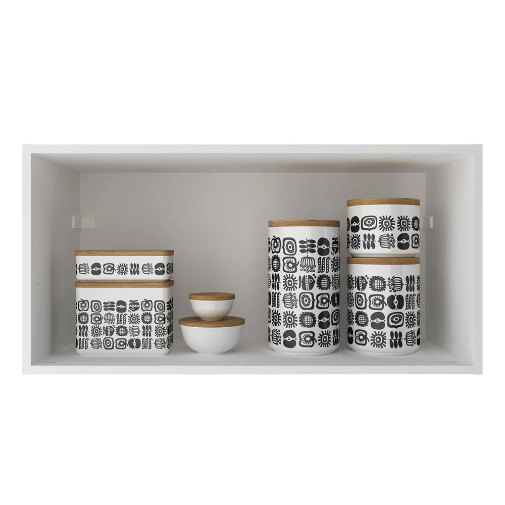 Armário Cozinha Aéreo 80cm Com 1 Porta Zaya Branco T01      - Mpozenato