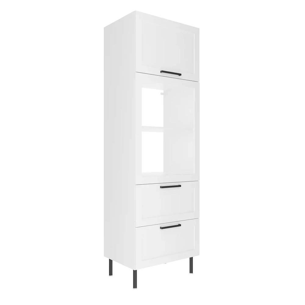 Paneleiro Cozinha Torre Quente 70cm 1 Porta Zaya Branco T01 - Mpozenato