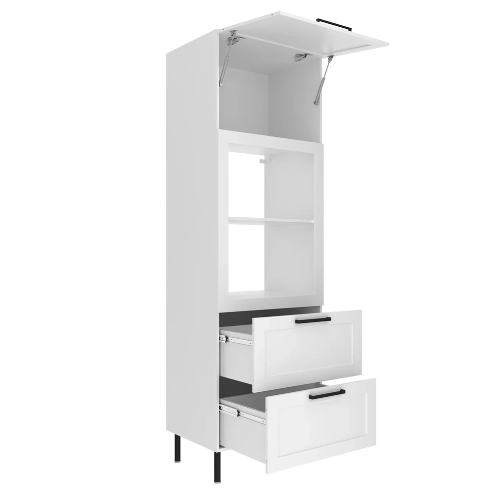 Paneleiro Cozinha Torre Quente 70cm 1 Porta Zaya Branco T01 - Mpozenato