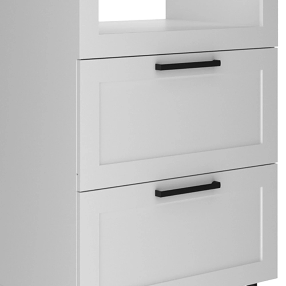 Paneleiro Cozinha Torre Quente 70cm 1 Porta Zaya Branco T01 - Mpozenato