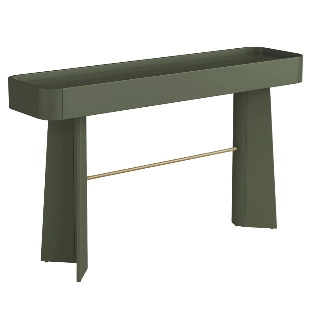 Aparador Sala de Estar Buffet 136cm Blen Musgo/Dourado I06 - Mpozenato