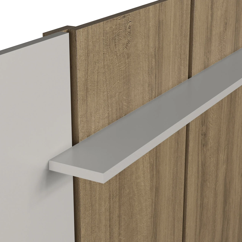 Estante Painel TV 75 Pol com LED 200cm Dolphin Mel/Arenas A05 - Mpozenato