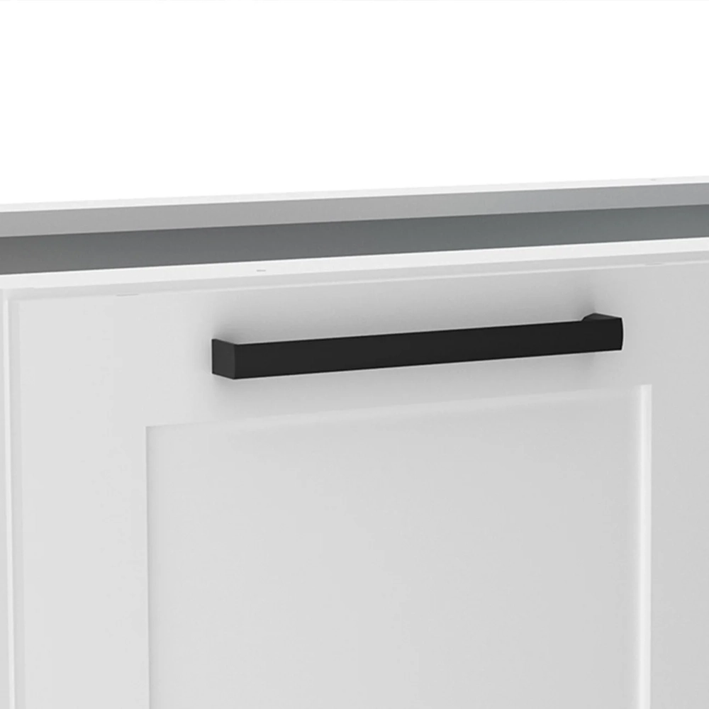 Balcão Cozinha 80cm Com 2 Portas 1 Prateleira Zaya Branco T01 - Mpozenato