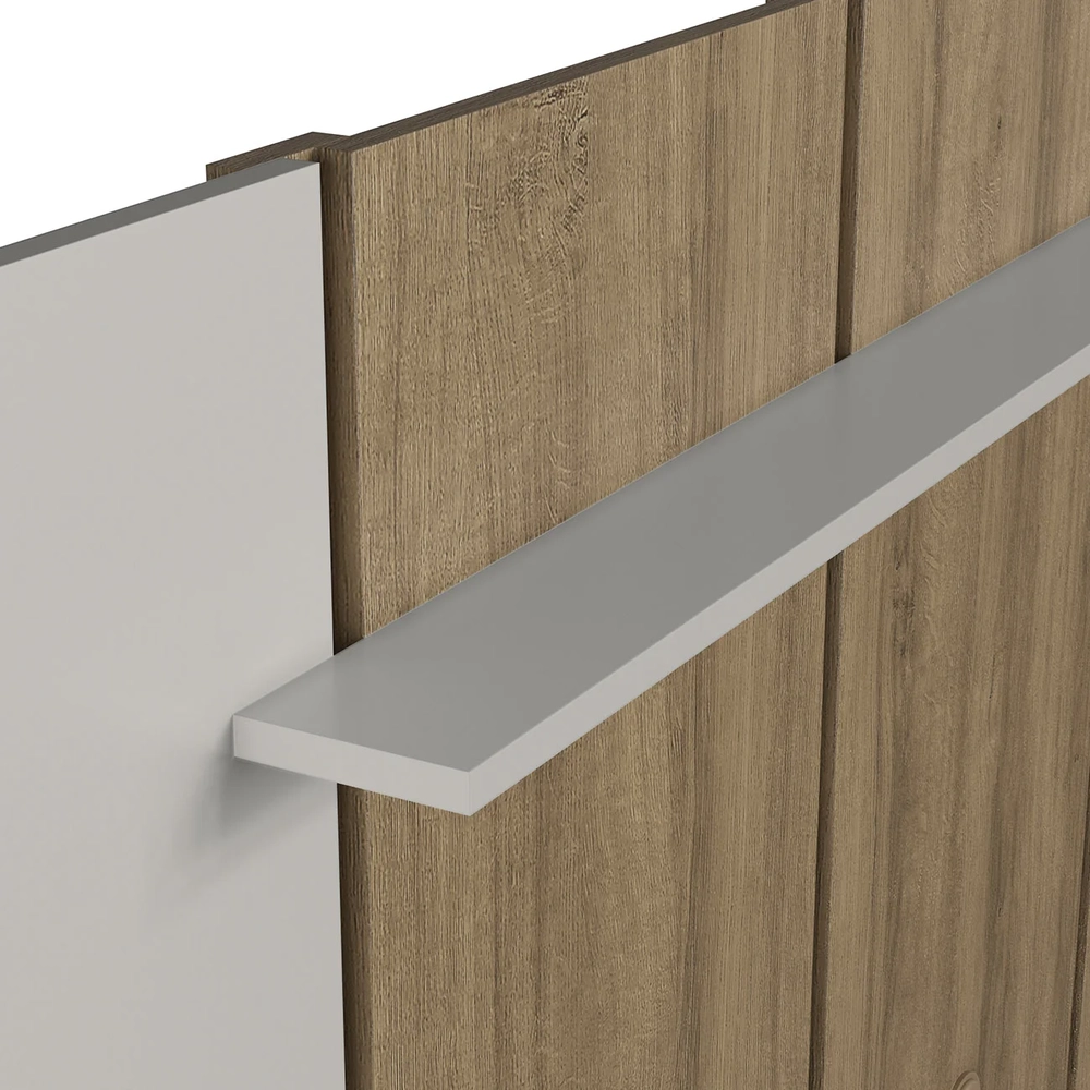 Estante Painel TV 75 Pol com LED 200cm Agrale Mel/Arenas A05 - Mpozenato