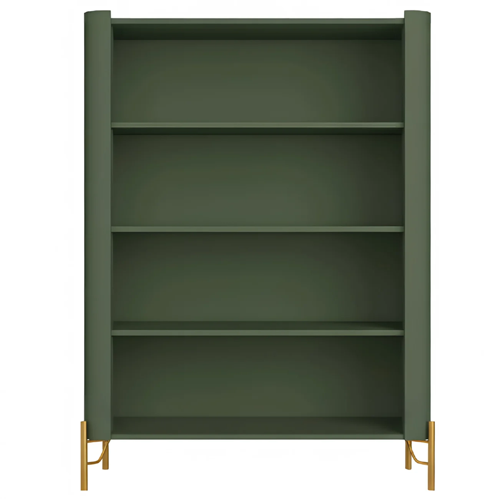 Armário de Cozinha Cristaleira 99cm Blen Musgo/Dourado I06 - Mpozenato